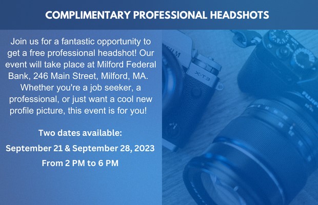 Free headshots at Milford Federal