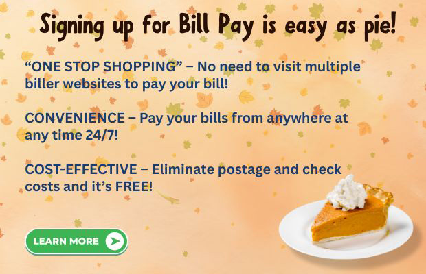 Sign up for bill pay