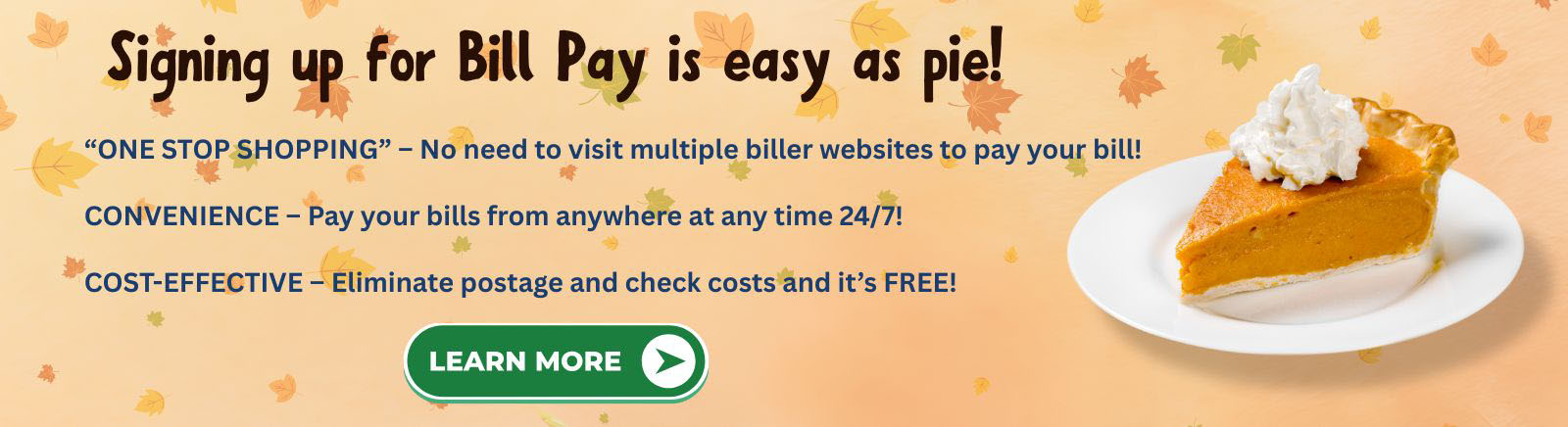 Sign up for bill pay