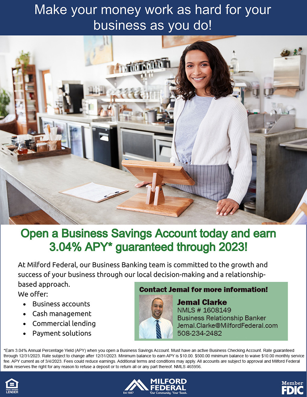 Business Savings Account Milford Federal